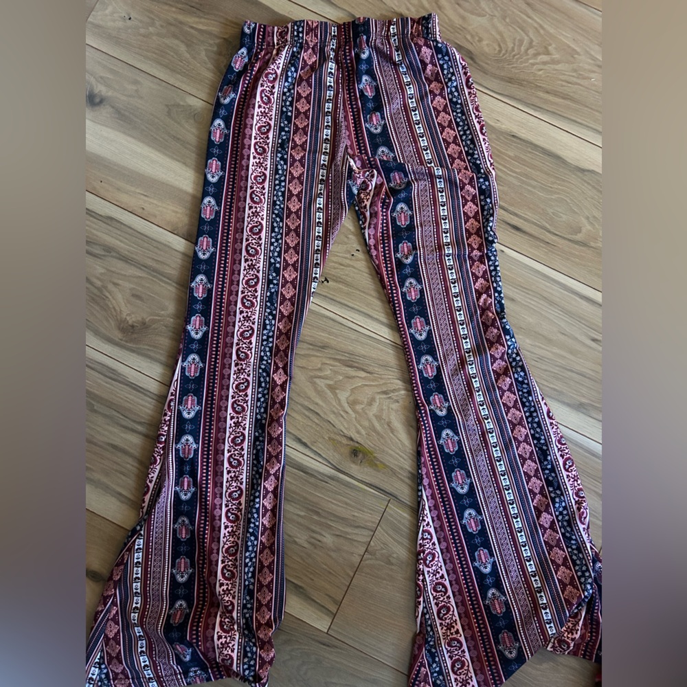 Hippy multi colored flare leggings